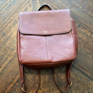 Fossil Claire Leather Backpack